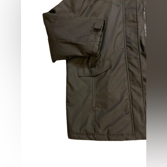 ACTIVE ZONE Black fur hooded zip up winter jacket - Picture 2 of 6